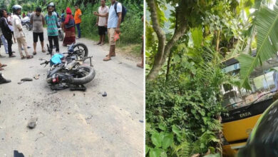 Photo of स्कूल बस र मोटरसाइकल दुर्घटना हुँदा एक जनाको मृत्यु