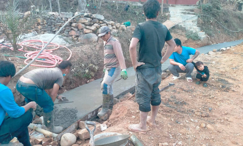 Photo of सडकको नाला निर्माण