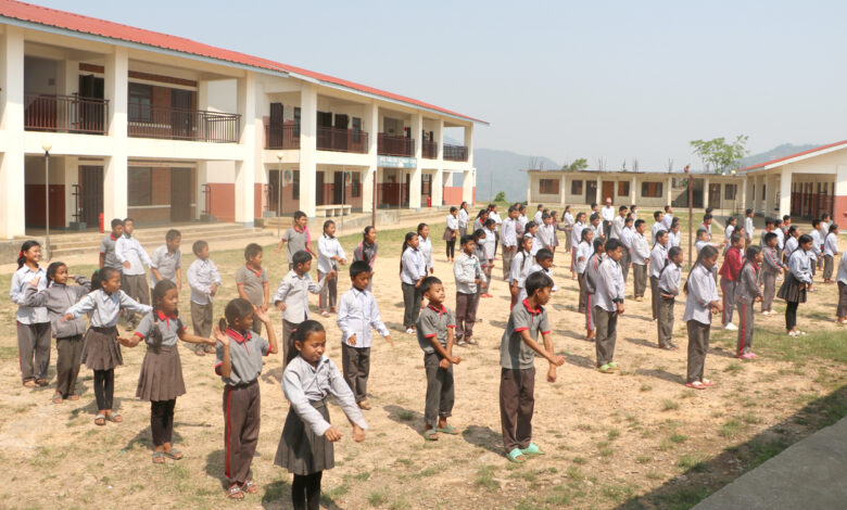 Photo of विद्यार्थीको पिटी प्रदर्शन