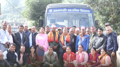Photo of म्याग्देको जनगणपति विद्यालयलाई बस हस्तान्तरण