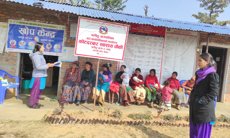 Photo of बालबालिकालाई नियमित खोप तथा सरसफाई प्रवर्द्धन