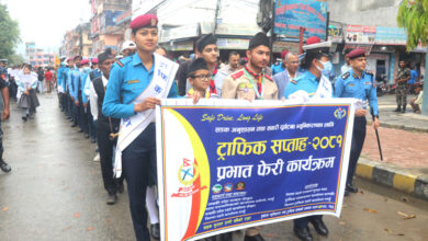 Photo of प्रभातफेरीका सहभागी