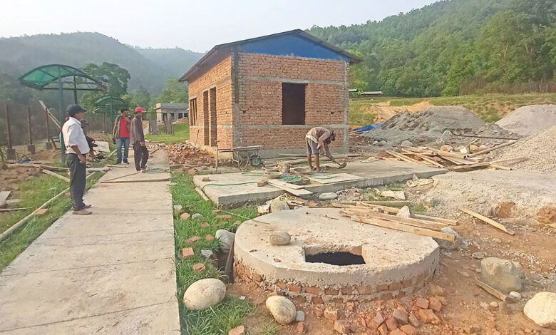 Photo of भानु उद्यानमा निर्माणाधीन संरचना