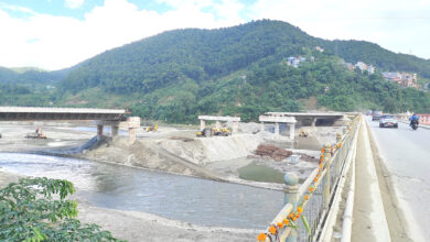 Photo of निर्माणाधिन चारलेनको सिग्नेचर पुल