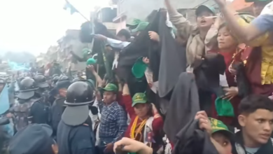 Photo of उज्यालो नेपालका कार्यकर्ताले दमौलीमा रवि लामिछानेलाई कालोझण्डा देखाए