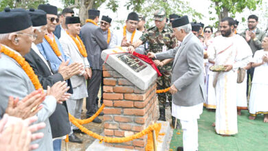 Photo of राष्ट्रपतिद्वारा चुँदी रम्घामा भानु साहित्य उद्यानको शिलान्यास