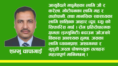 Photo of आयुर्वेद चिकित्सामा पोषणको महत्व