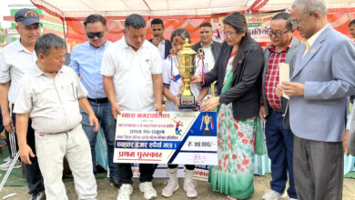 Photo of पालिकास्तरीय भलिबल प्रतियोगिताको उपाधि