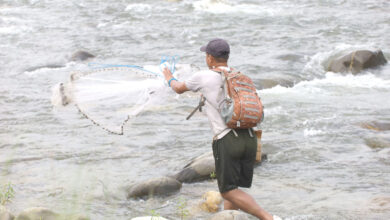 Photo of माछा मार्न जाल हान्दै जलारी