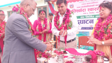 Photo of सतिस्वाँराको चैण्डाँडामा स्वास्थ्य चौकी भवन उद्घाटन