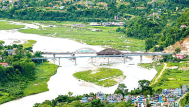 Photo of मादी नदीमा निर्माणाधिन चार लेनको पुल