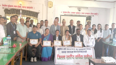 Photo of तनहुँका स्वास्थ्य कार्यक्रमको वार्षिक समीक्षा, थर्पु आधारभूत अस्पताल जिल्लामा उत्कृष्ट