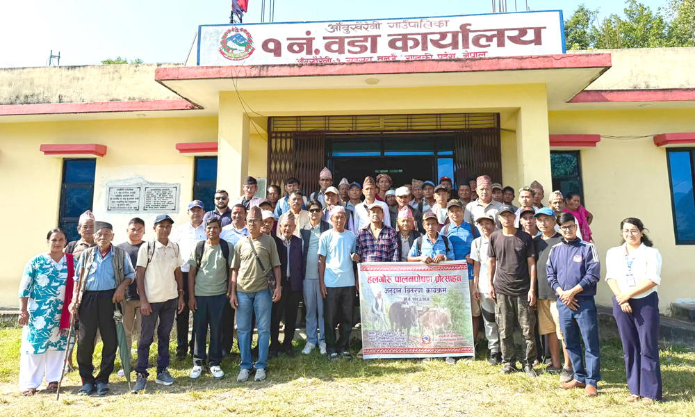 Photo of हलगोरु पाल्ने आँवुखैरेनी–१ का ४६ किसानलाई अनुदान रकम प्रदान